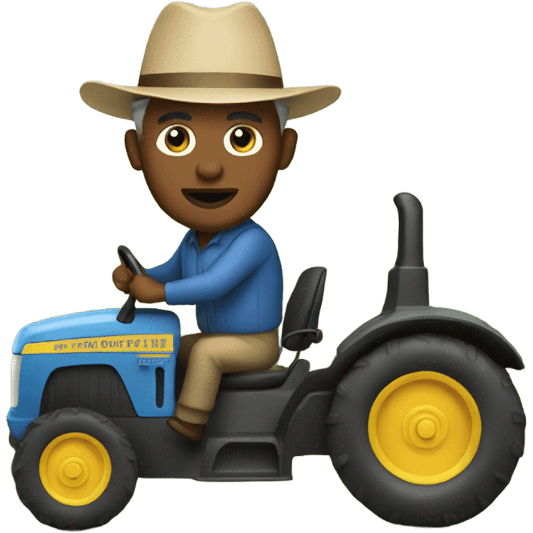 Farmer driving  emoji