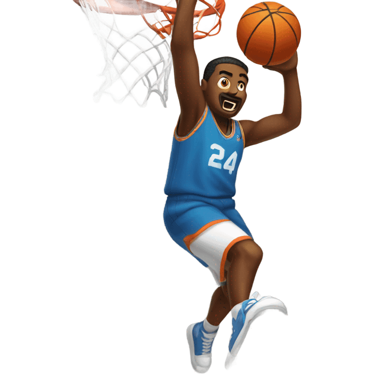 Man dunking basketball  emoji