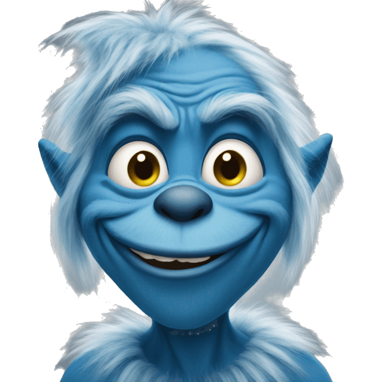 Blue grinch emoji