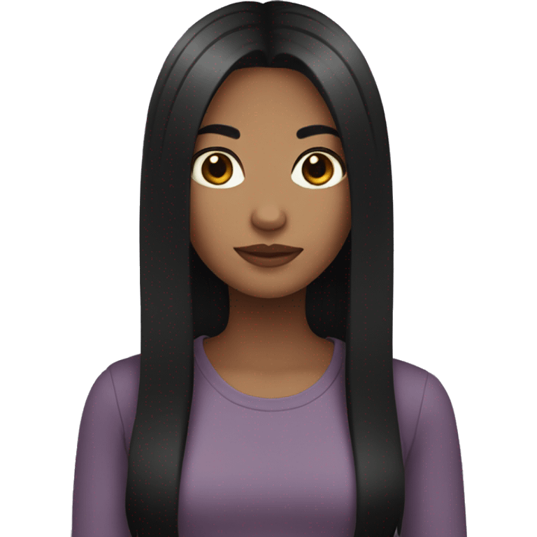 Girl with black hair emoji