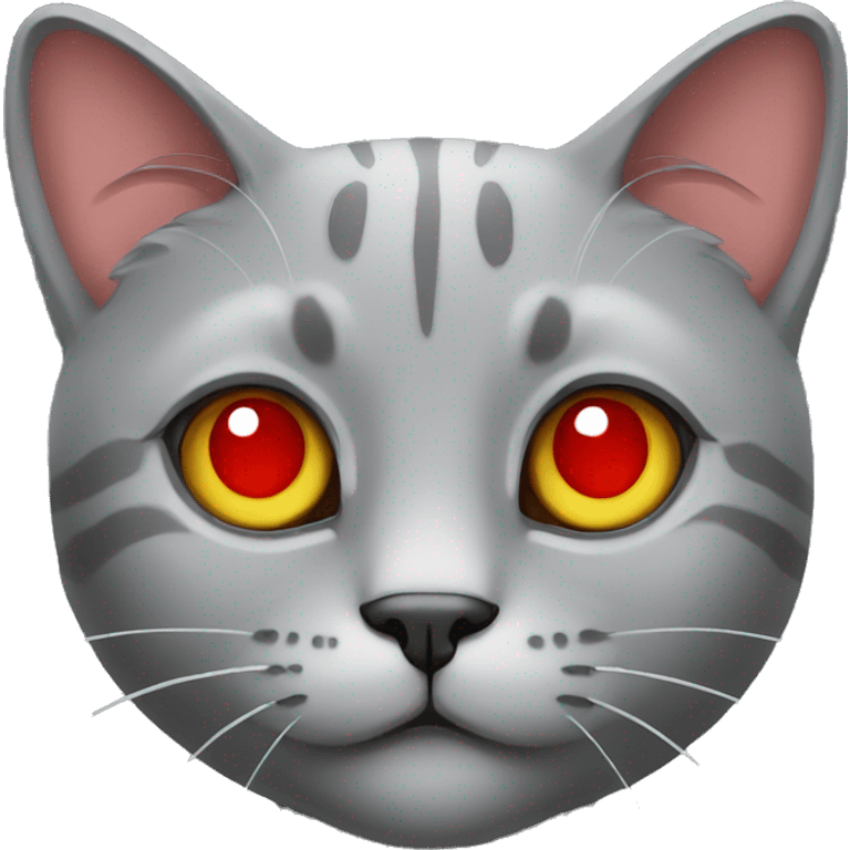 gray cat with red eyes emoji