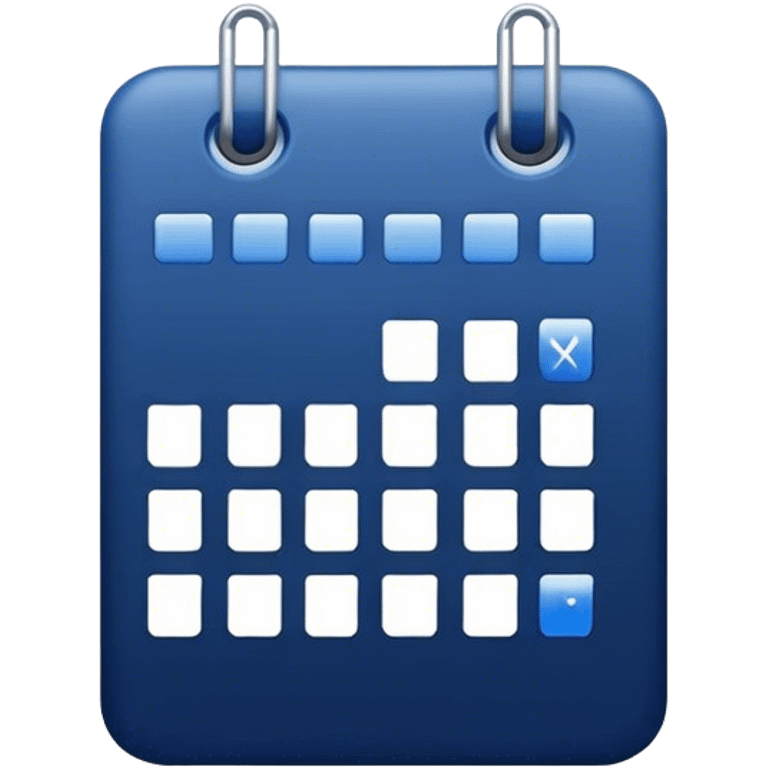 dark blue 
calendar emoji