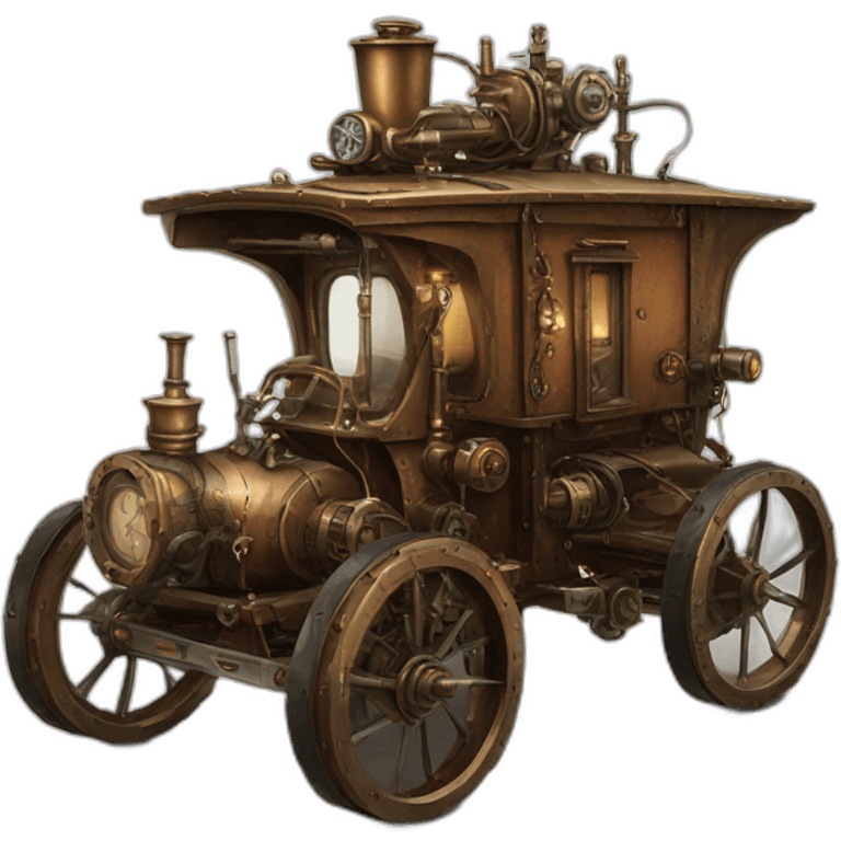 steampunk elektrowagon emoji