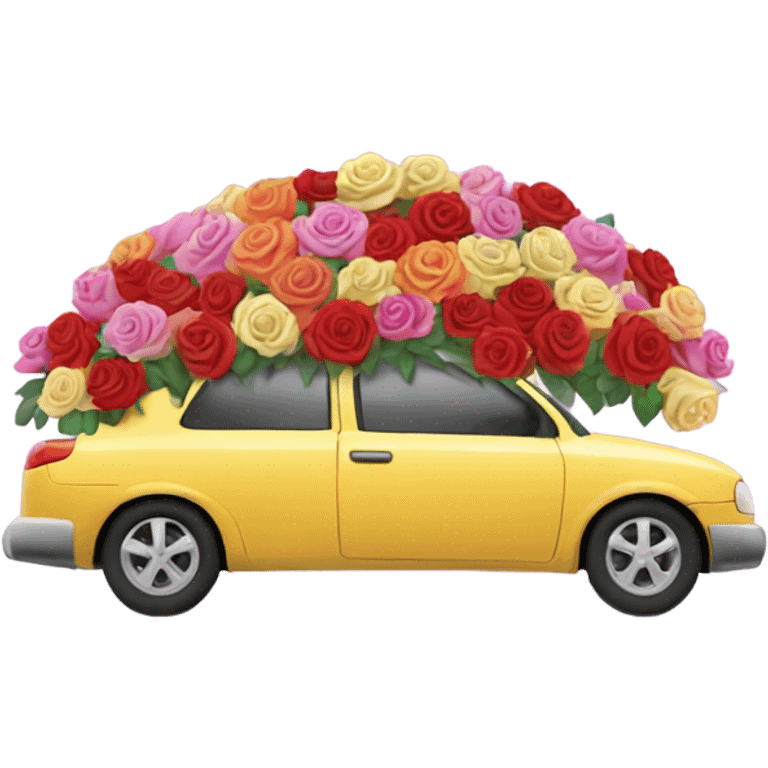 biegie  car in the trunk many roses emoji