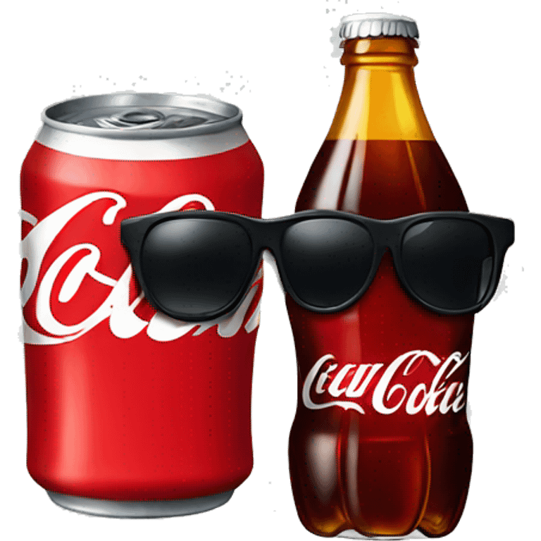 Coke with sunglasses emoji