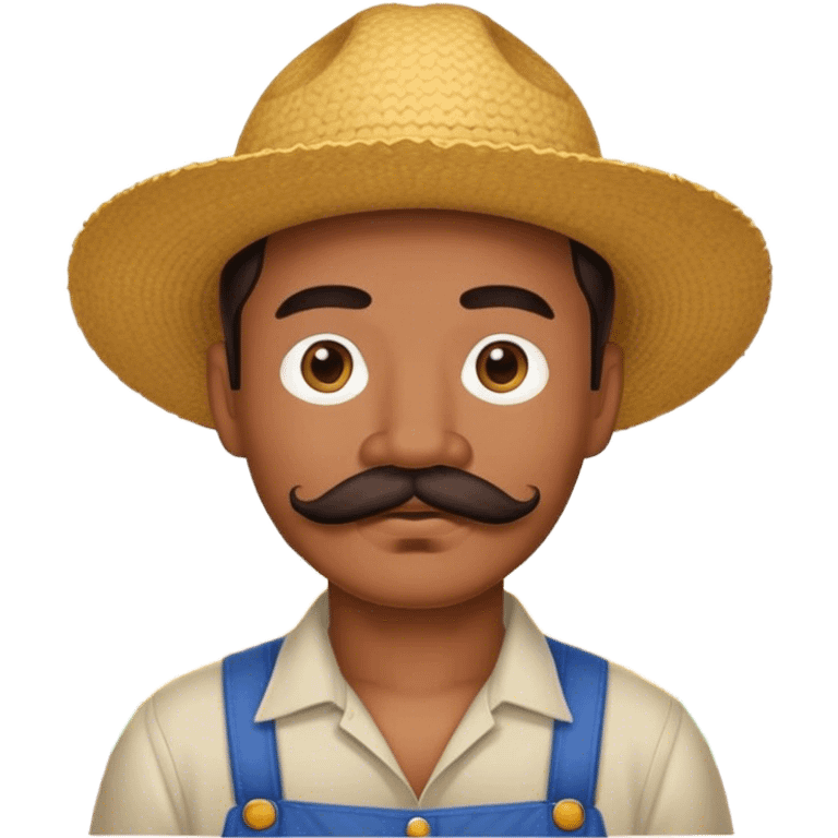 Filipino farmer with a mustache  emoji