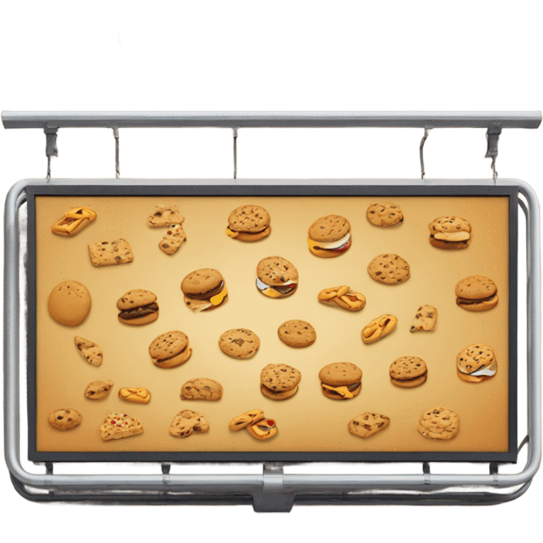 create a billboard sign saying mcdonald’s now has cookies emoji