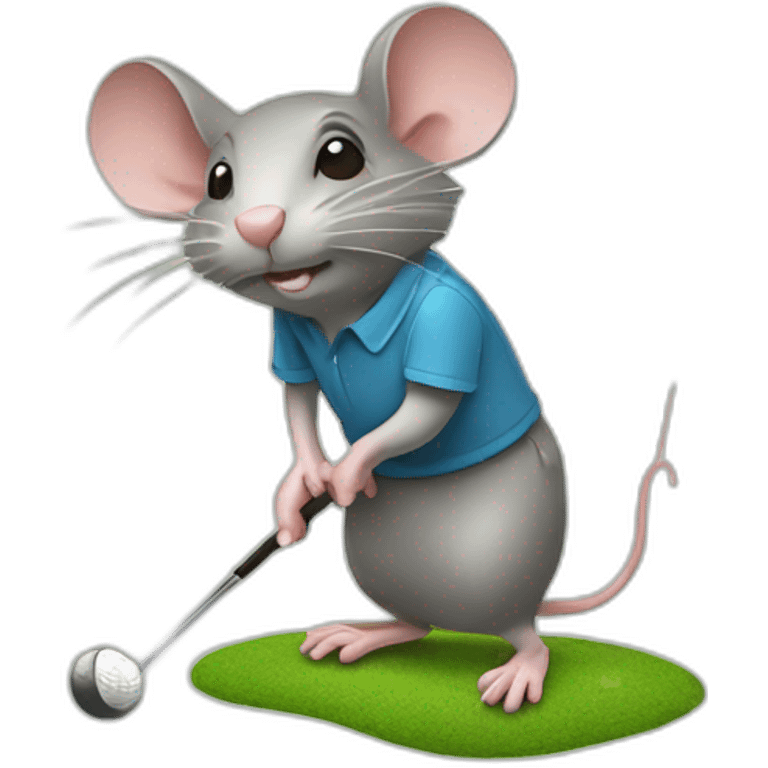 golfing rat emoji