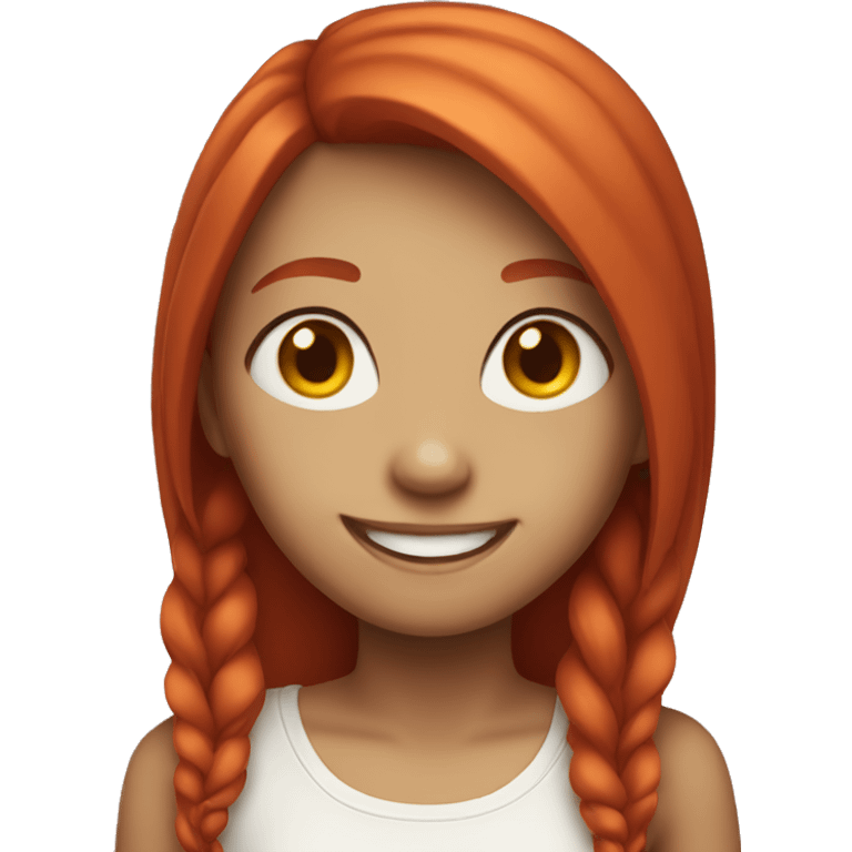 smiling girl with red hair emoji