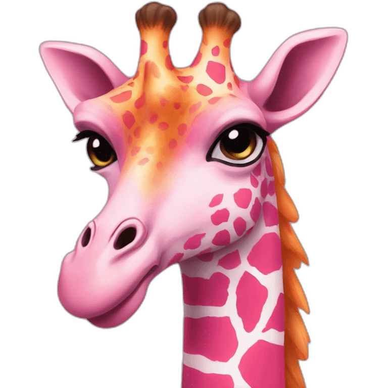 Flamingogiraffe perfection  emoji