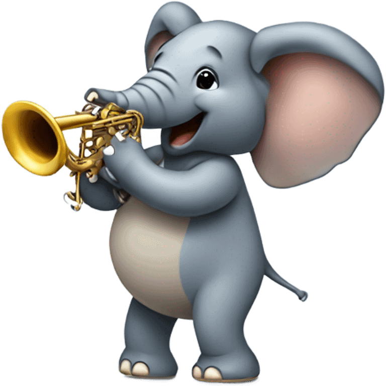 Elephant playing saxaphone emoji