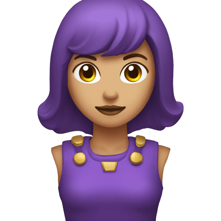 simbolo de defensa a la mujer con tonalidades de color morado  emoji