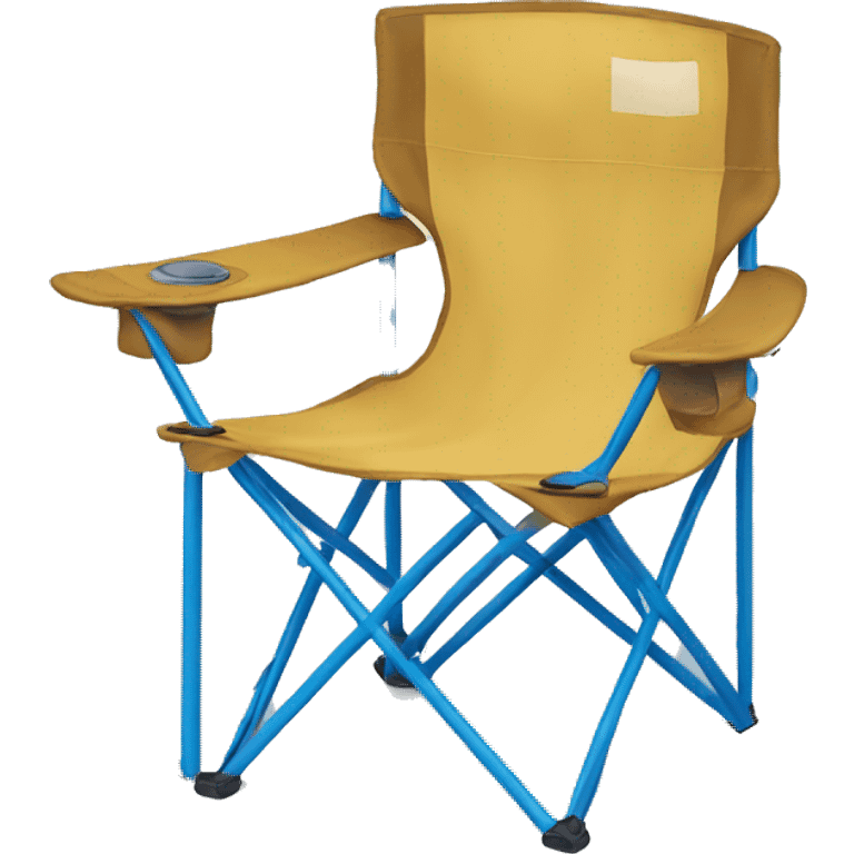 blue camping chair facing left emoji