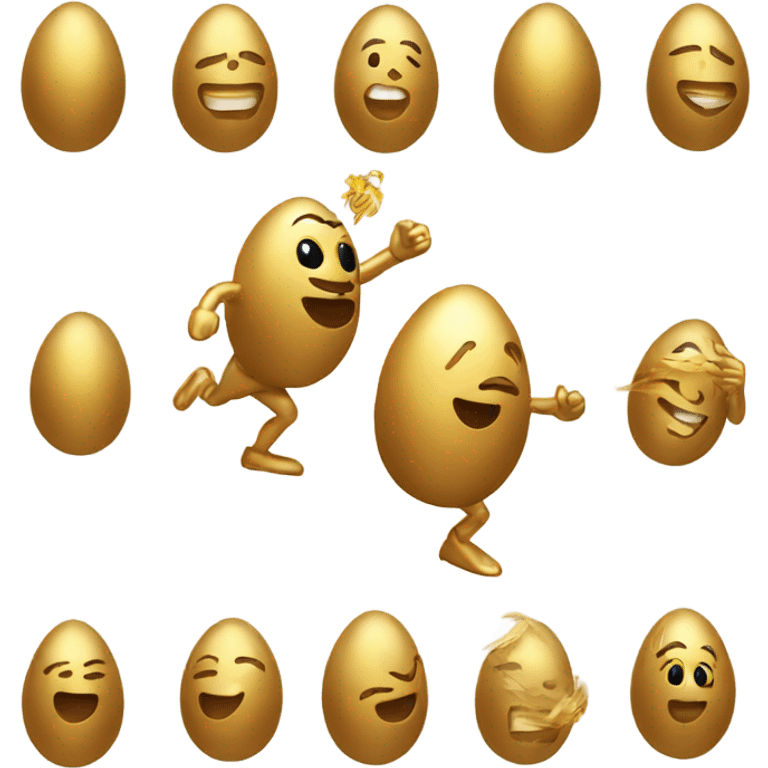 Golden egg dancing  emoji