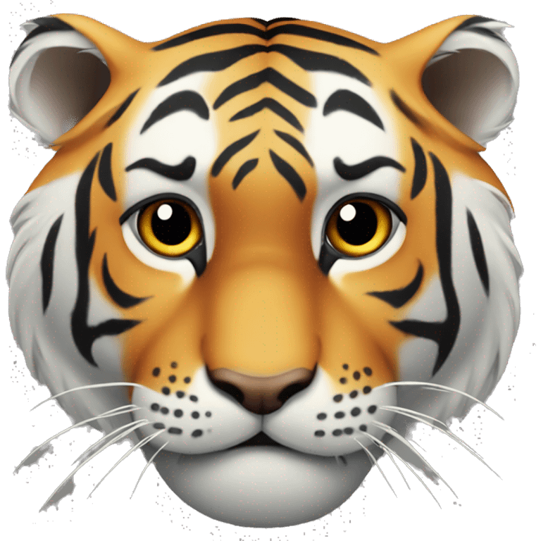 Tiger pleading face emoji