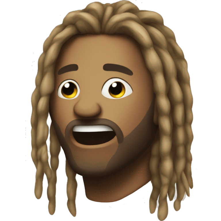 a nonchalant dreadhead hitting a blinker emoji