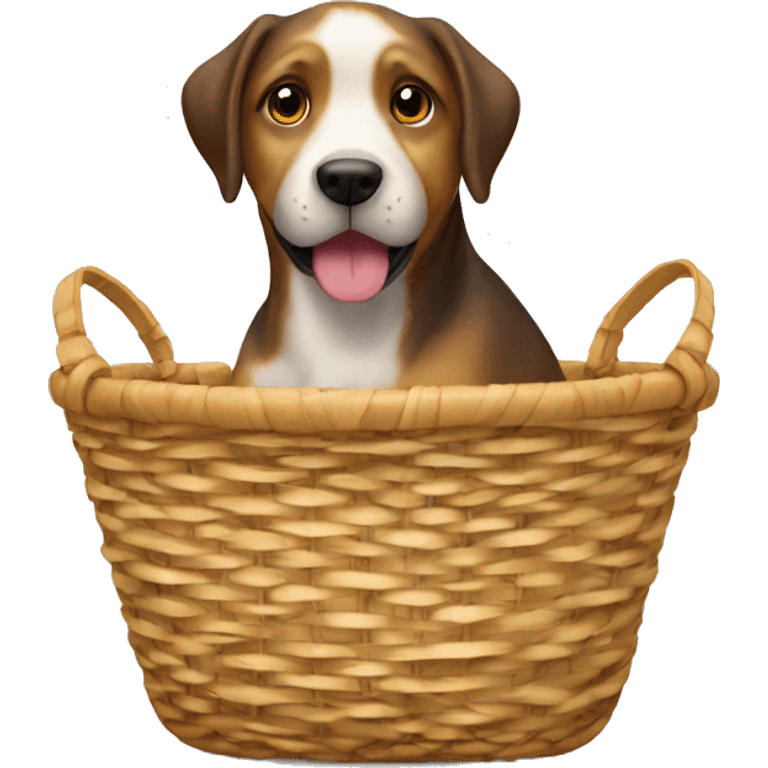 Chien dans panier emoji