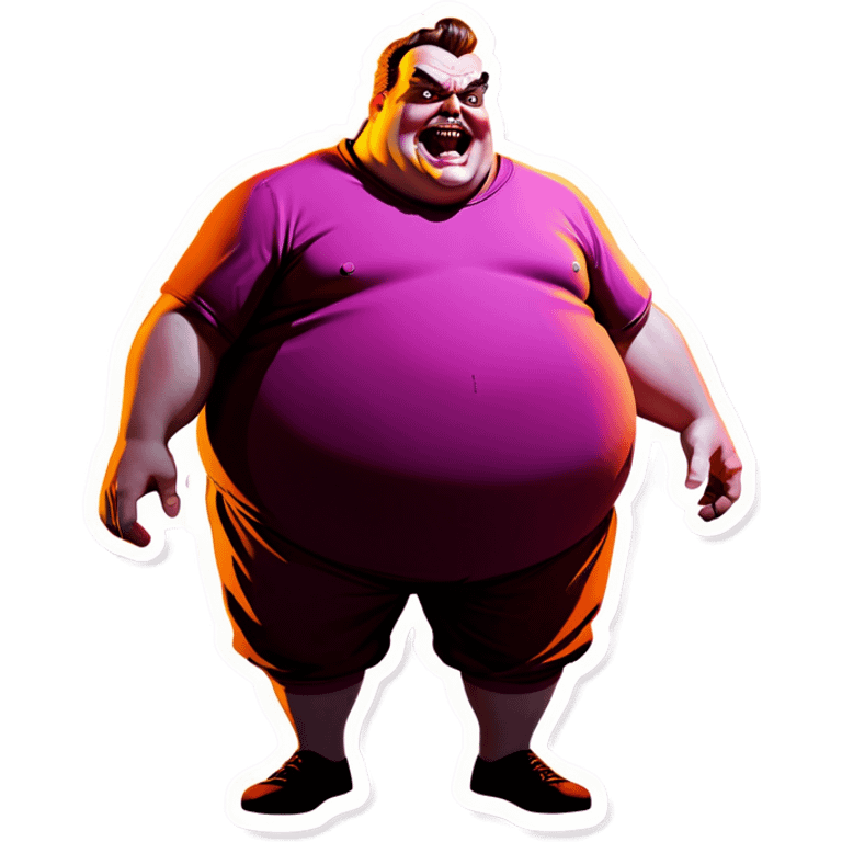 Scary fat guy emoji