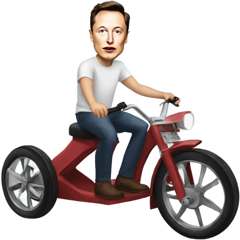 Elon musk on a tricycle  emoji