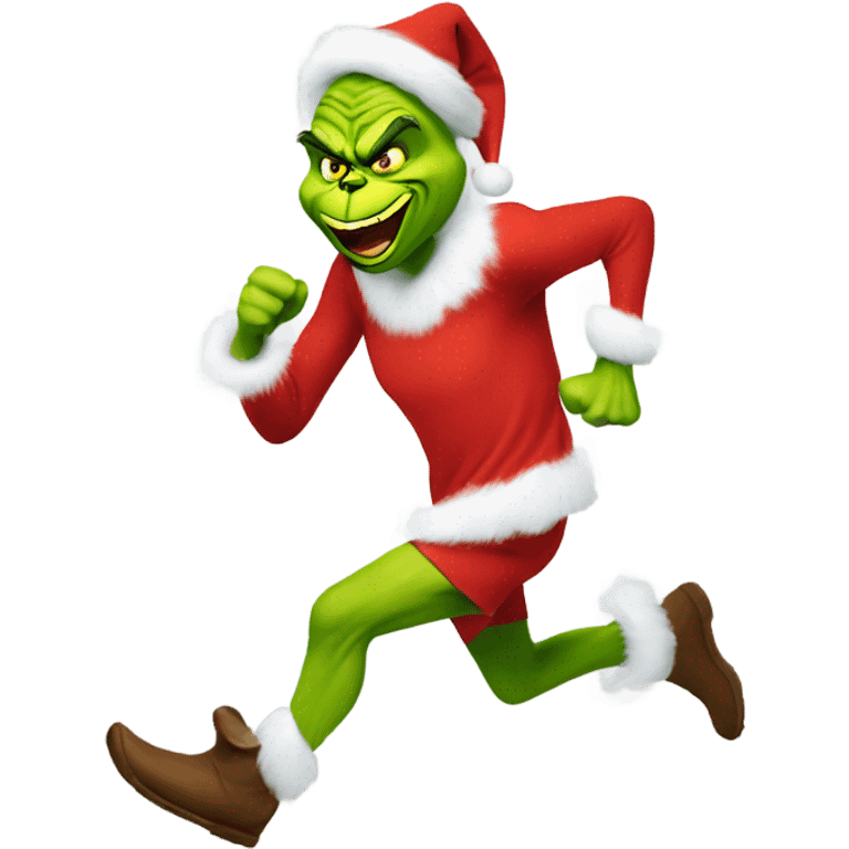 The grinch running emoji