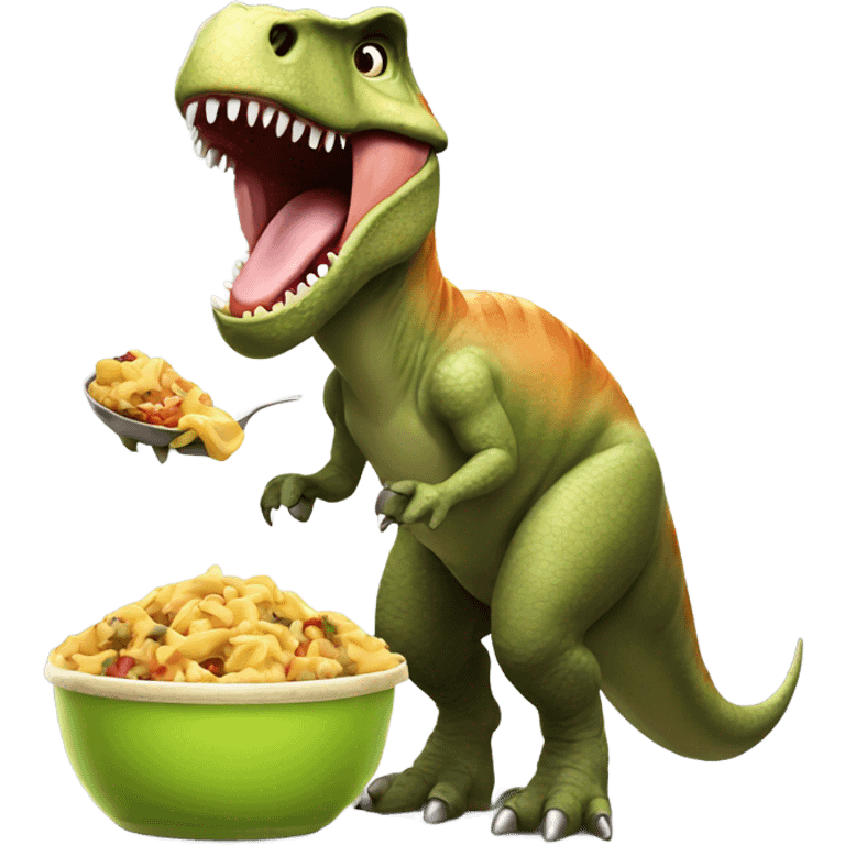 Dinosaur eating food emoji