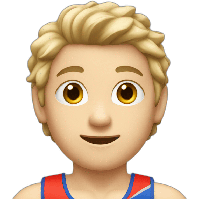 sporty european boy in leotard emoji