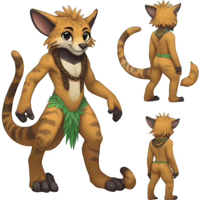  Tropical anthro vernid full body furry fursona LiLaiRa emoji