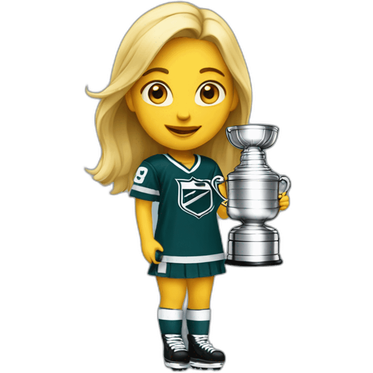 Girl with stanley cup emoji