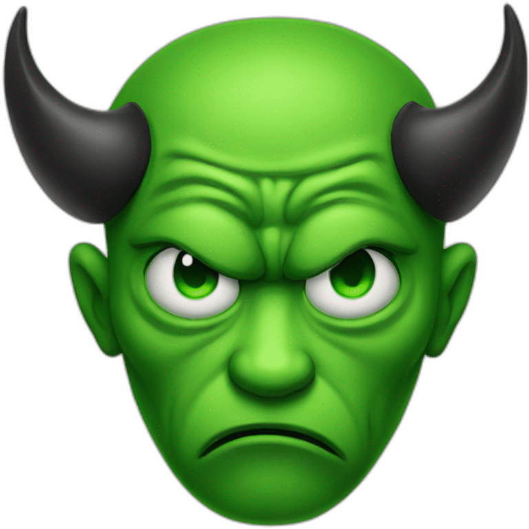 green sad devil emoji