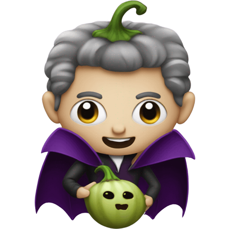  vampire holding eggplant emoji