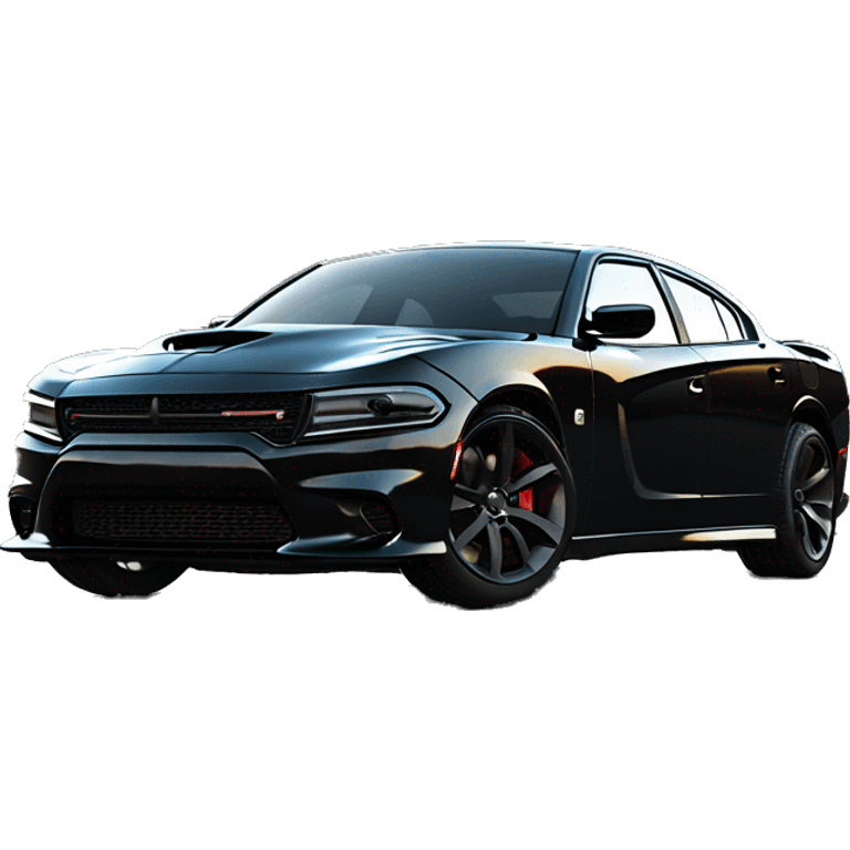 Dodge charger scat pack black emoji