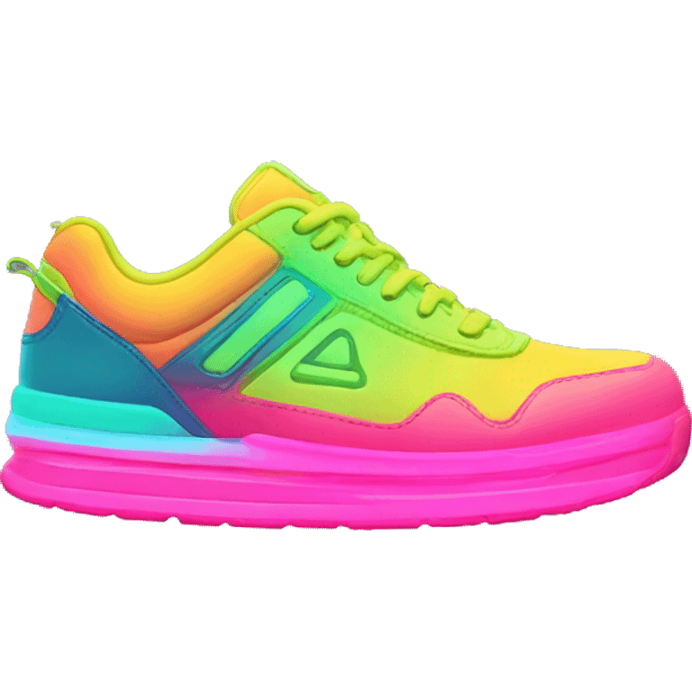 Neon color sneaker emoji