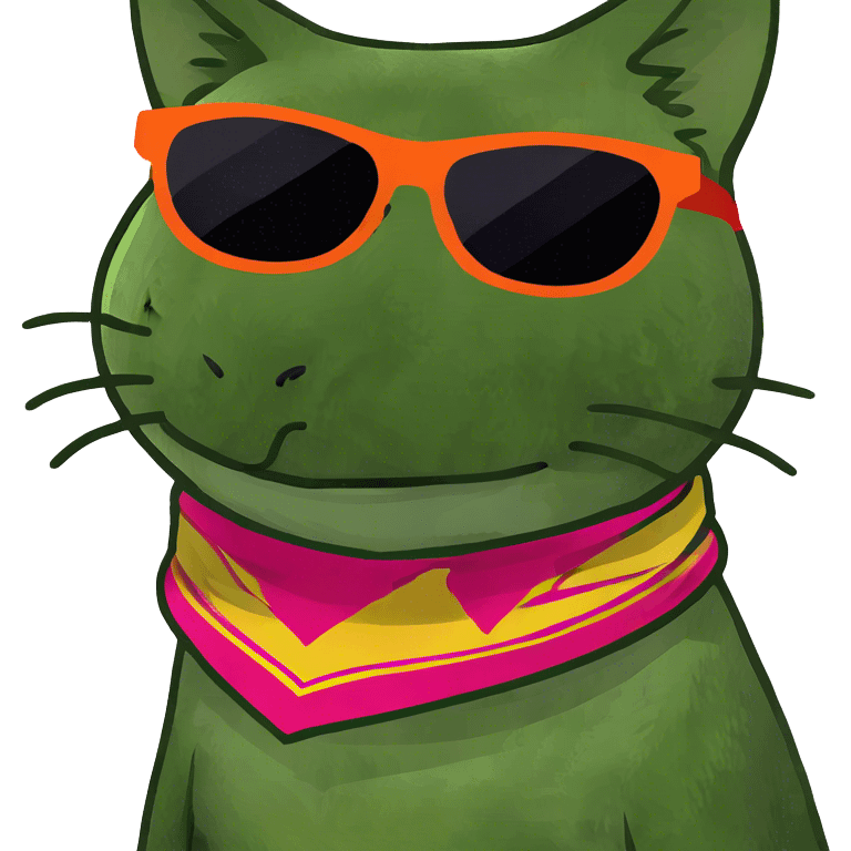 Cat with sunglasses emoji