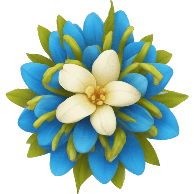 Flor azul emoji