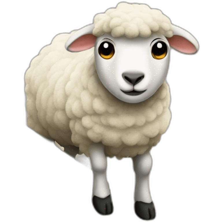 A sheep at the top of a tree emoji