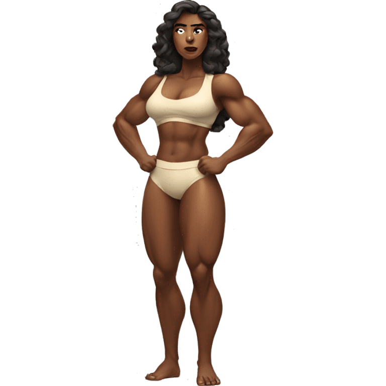 massive gigantic muscular goddess woman strong emoji