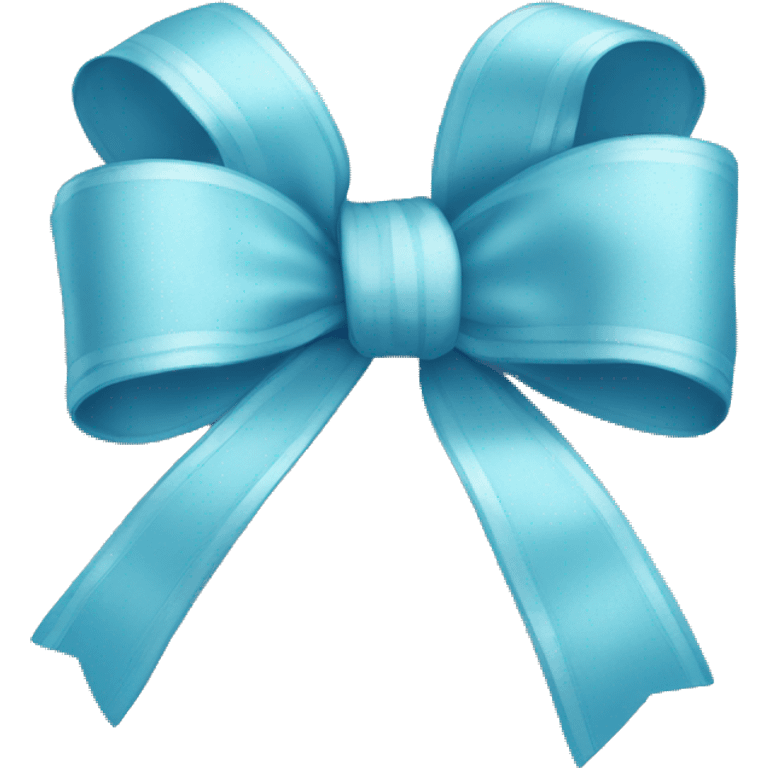 baby blue bow made with ribbon  emoji