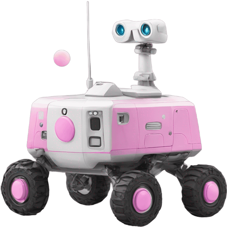 moon rover in pink color emoji