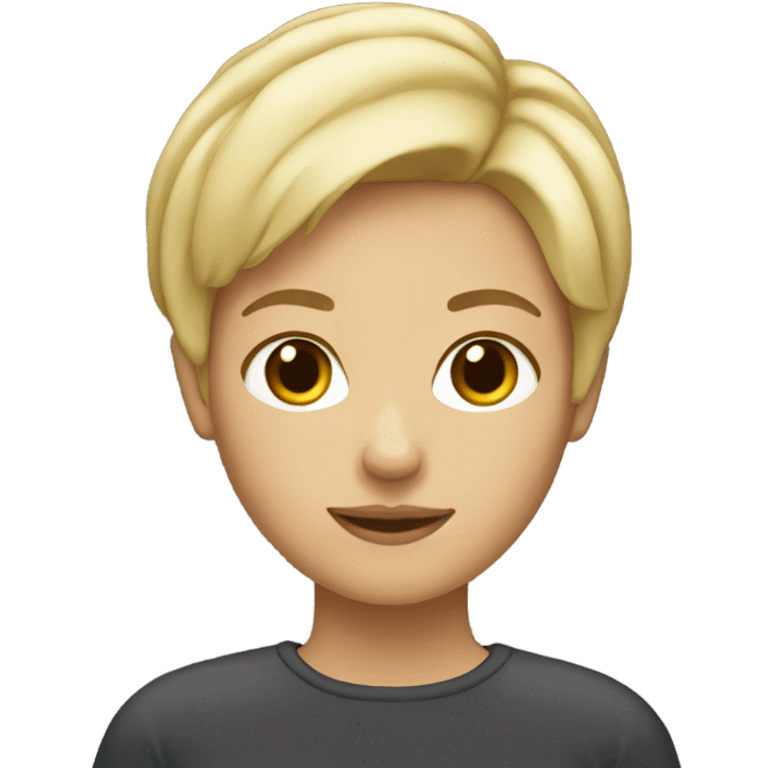 Blonde Girl with short hair  emoji