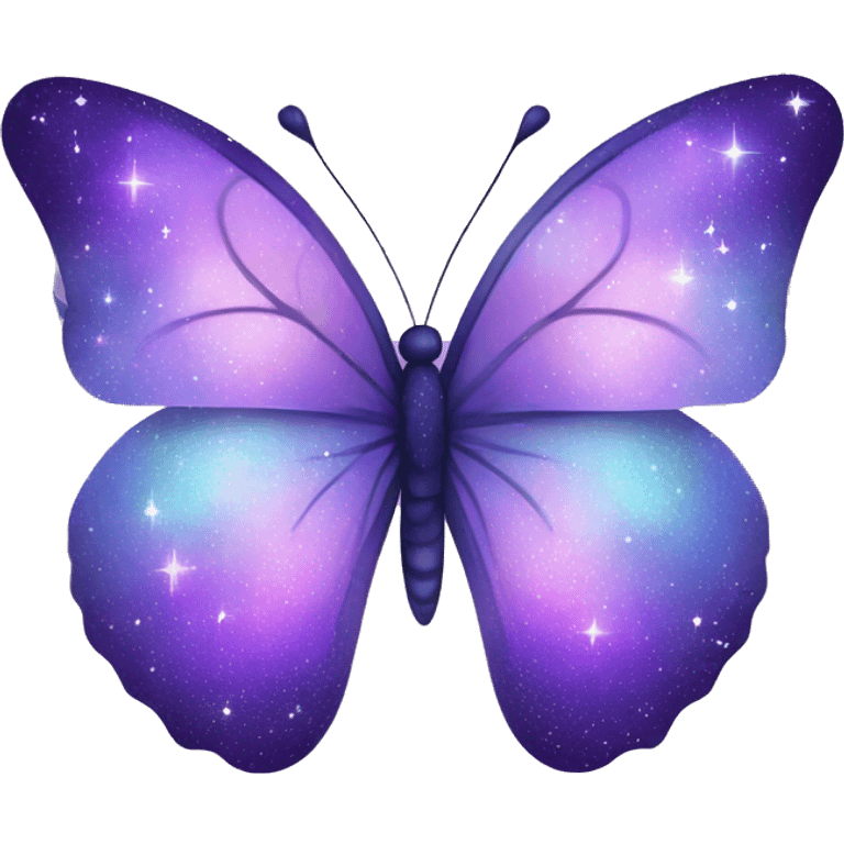 sparkly starry Pastel purple-gradient nebula galaxy butterfly emoji