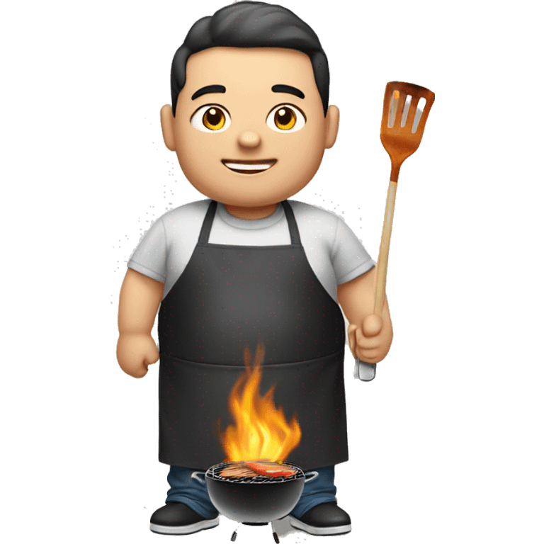 Fat boy cooking bbq emoji