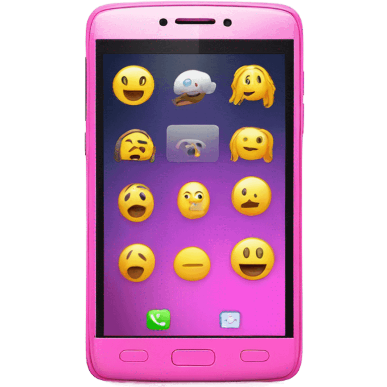 Pink phone  emoji