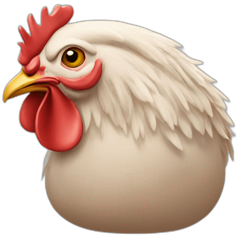 A person with hen head emoji