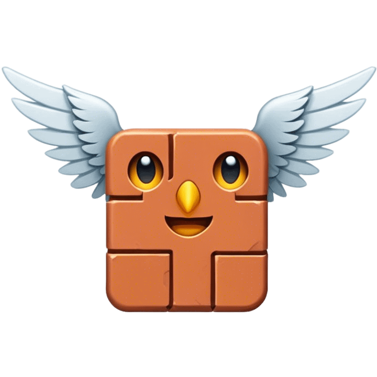 Brick with wings emoji