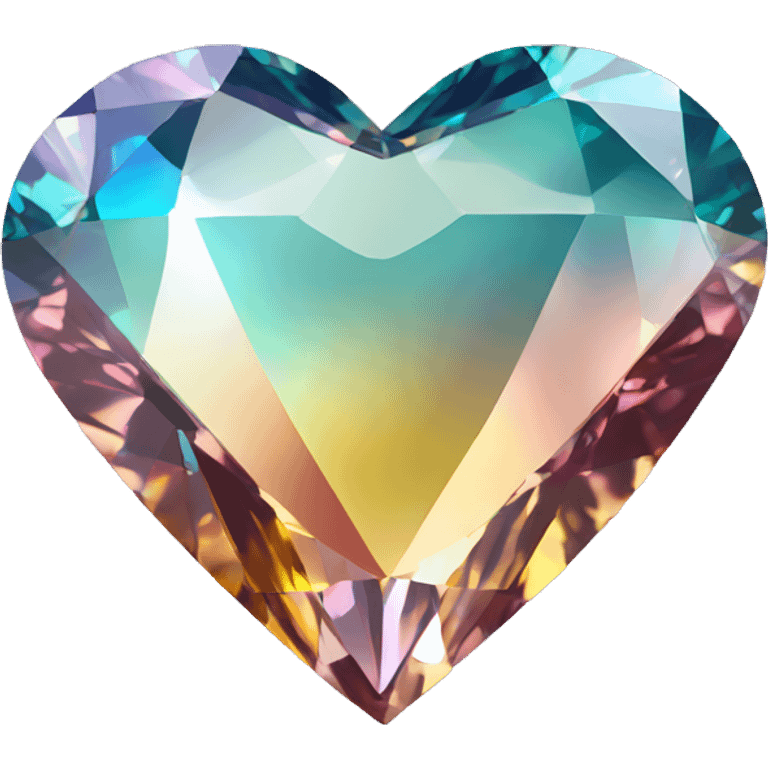 Heart shaped 56-carat mix color diamond emoji