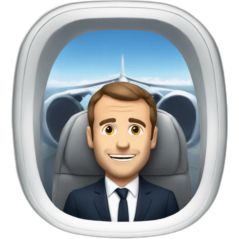 Macron on a plane emoji