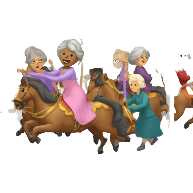 grannies on the carousel emoji