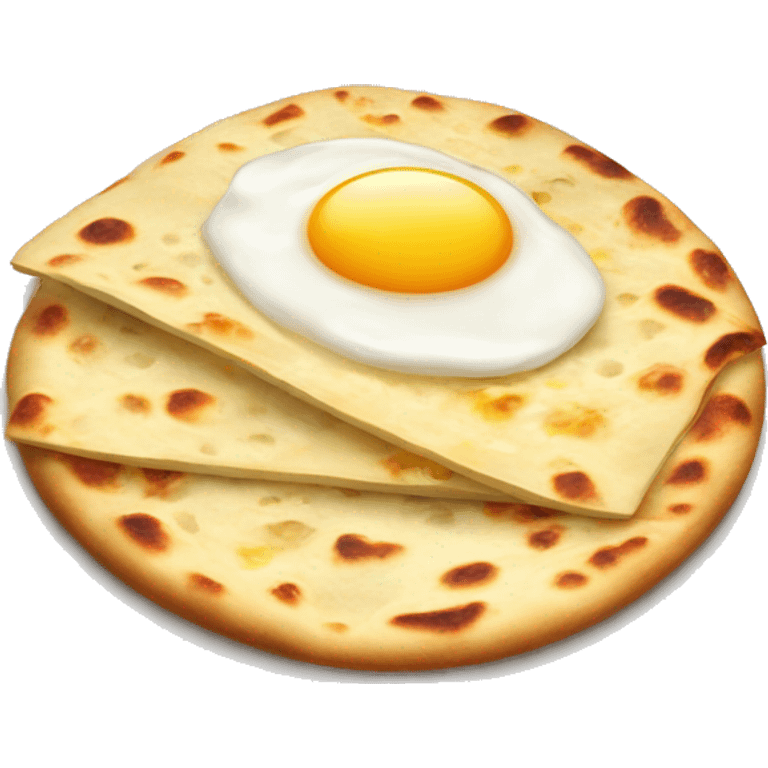 Georgian flatbread with cheese and egg emoji