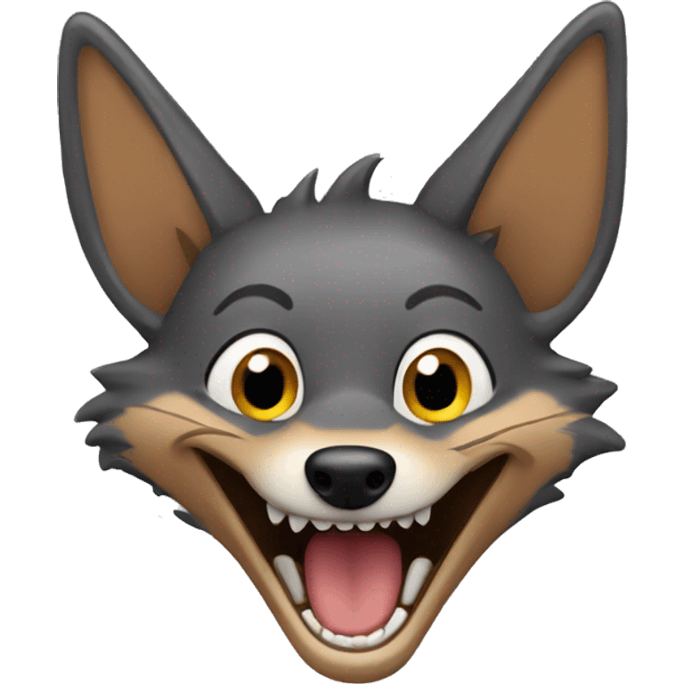 Jackal laughing emoji