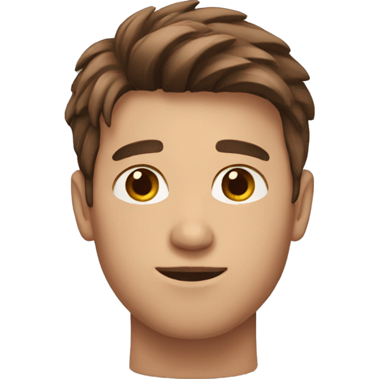 male with brown hair  emoji